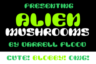 Alien Mushrooms Font: A Playful Display Typeface for Unique Branding