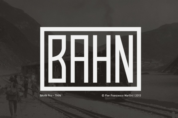 Bahn Pro Thin: A Retro Display Font for Crafters