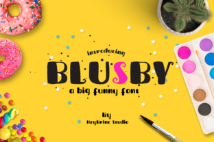 Blusby: A Whimsical Display Font for Small Brands
