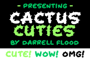 Cactus Cuties: A Fun Display Font for Small Business Branding