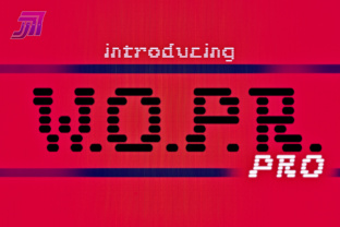 JVNE W.O.P.R: A Retro Display Font for Bold Branding